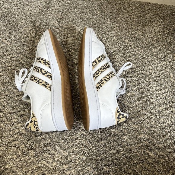 Adidas Grand Court 2.0 Womens Athletic Sneakers Shoes Size 9 White Leopard Print - Picture 7 of 10
